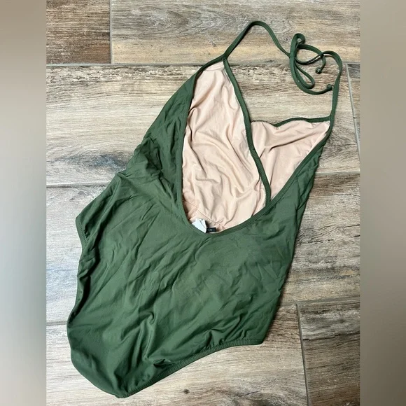 J. Crew Olive One Piece Swimsuit - Picture 2 of 3